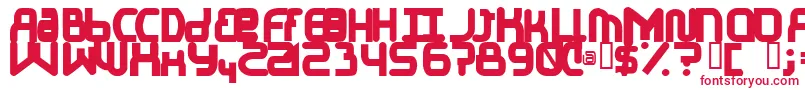 ElJayMixmixBold-fontti – punaiset fontit valkoisella taustalla