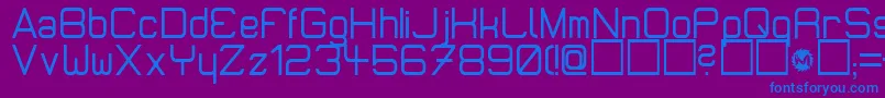 Micromdt Font – Blue Fonts on Purple Background