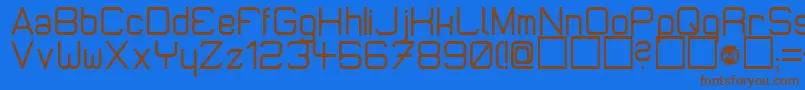 Micromdt Font – Brown Fonts on Blue Background