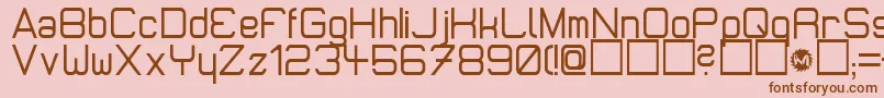 Micromdt Font – Brown Fonts on Pink Background