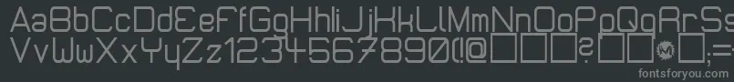 フォントMicromdt – 黒い背景に灰色の文字