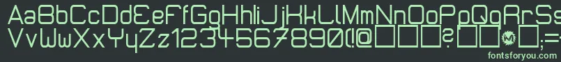Micromdt Font – Green Fonts on Black Background
