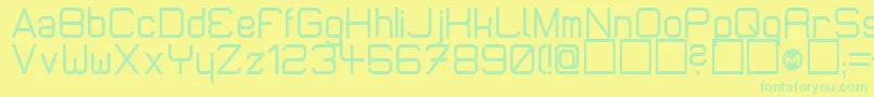 Micromdt Font – Green Fonts on Yellow Background