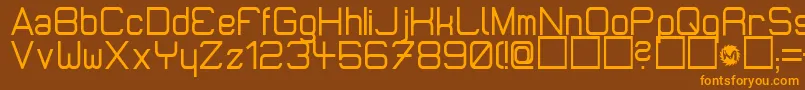 Micromdt Font – Orange Fonts on Brown Background