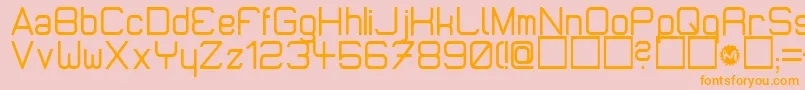 Micromdt Font – Orange Fonts on Pink Background