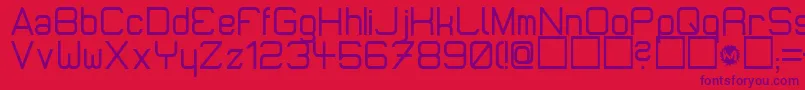 Micromdt Font – Purple Fonts on Red Background