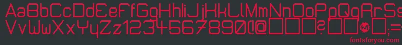 Micromdt Font – Red Fonts on Black Background