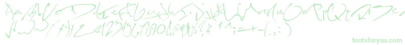 Czcionka Kevinwildfont – zielone czcionki