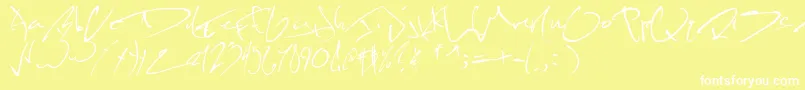 Kevinwildfont Font – White Fonts on Yellow Background