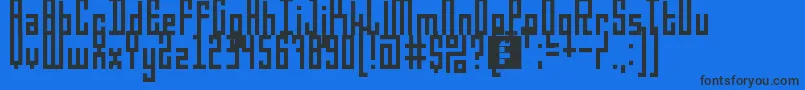 フォント5darius – 黒い文字の青い背景