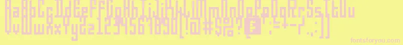 5darius Font – Pink Fonts on Yellow Background