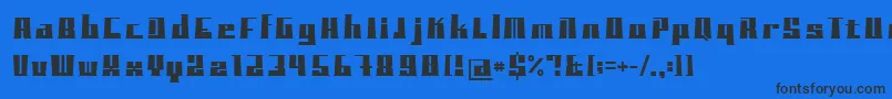 Fonte BlockoTypeface – fontes pretas em um fundo azul