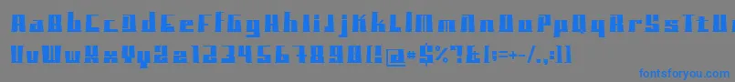 Шрифт BlockoTypeface – синие шрифты на сером фоне