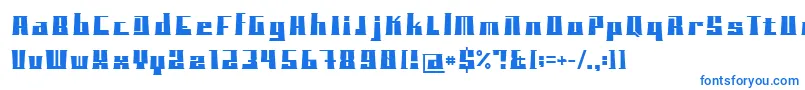 Czcionka BlockoTypeface – niebieskie czcionki na białym tle