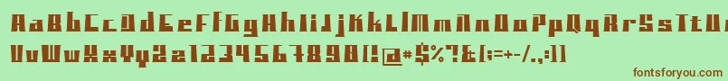 Шрифт BlockoTypeface – коричневые шрифты на зелёном фоне