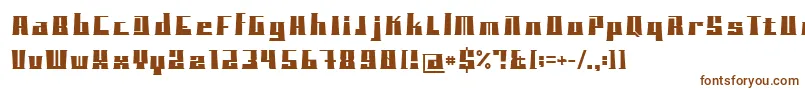 Шрифт BlockoTypeface – коричневые шрифты на белом фоне