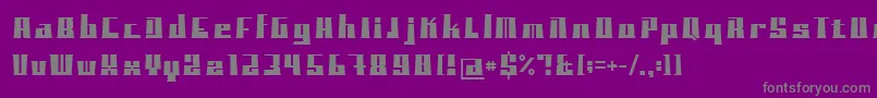BlockoTypeface Font – Gray Fonts on Purple Background