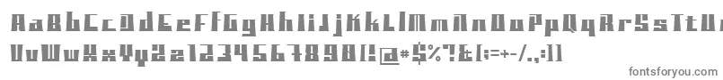 フォントBlockoTypeface – 白い背景に灰色の文字