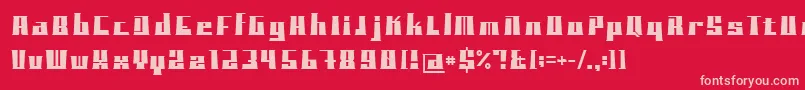 BlockoTypeface Font – Pink Fonts on Red Background