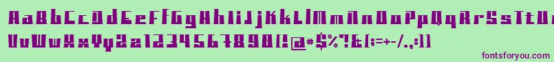 BlockoTypeface Font – Purple Fonts on Green Background