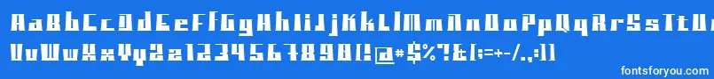 BlockoTypeface-fontti – valkoiset fontit sinisellä taustalla