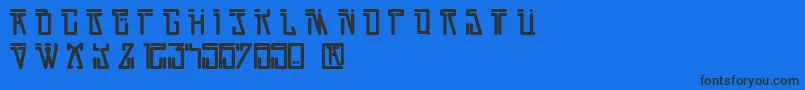 DirtyVega Font – Black Fonts on Blue Background