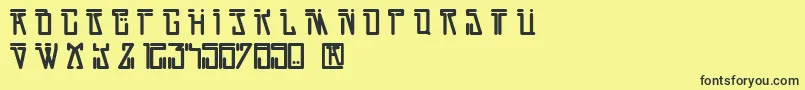 DirtyVega Font – Black Fonts on Yellow Background