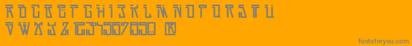 DirtyVega Font – Gray Fonts on Orange Background