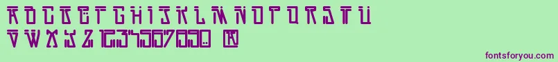 Police DirtyVega – polices violettes sur fond vert