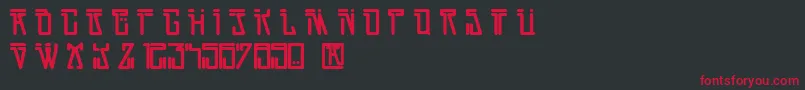 Шрифт DirtyVega – красные шрифты на чёрном фоне