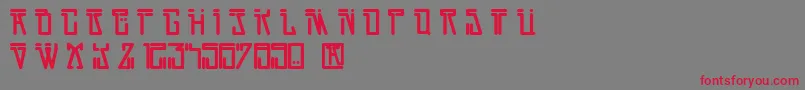 DirtyVega Font – Red Fonts on Gray Background
