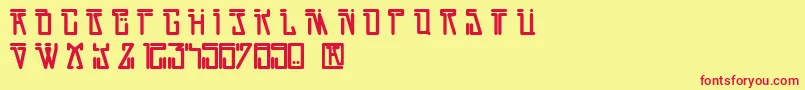 DirtyVega Font – Red Fonts on Yellow Background