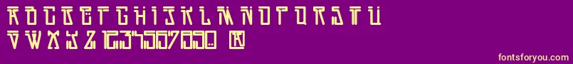 DirtyVega Font – Yellow Fonts on Purple Background