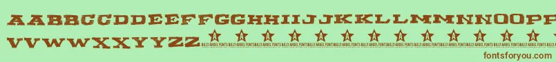 Wannabeme Font – Brown Fonts on Green Background