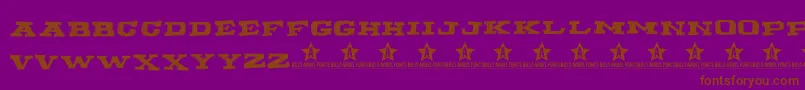 Wannabeme Font – Brown Fonts on Purple Background