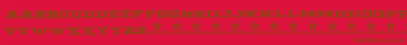 Wannabeme Font – Brown Fonts on Red Background