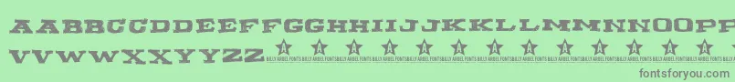 Wannabeme Font – Gray Fonts on Green Background