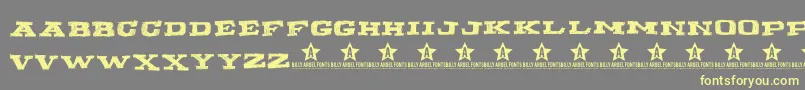 Wannabeme Font – Yellow Fonts on Gray Background