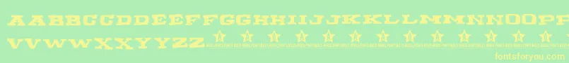 Wannabeme Font – Yellow Fonts on Green Background