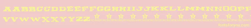 Wannabeme Font – Yellow Fonts on Pink Background