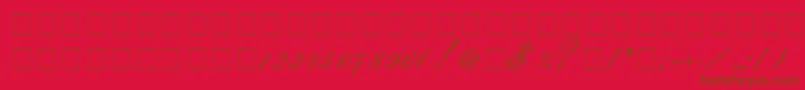 Шрифт Saksonia – коричневые шрифты на красном фоне