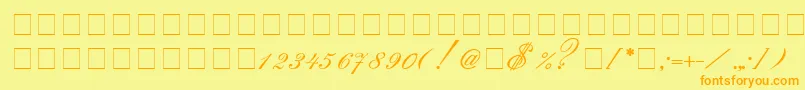 Saksonia Font – Orange Fonts on Yellow Background
