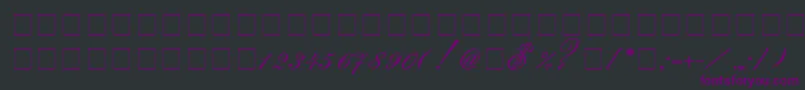 Шрифт Saksonia – фиолетовые шрифты на чёрном фоне