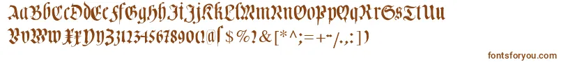 Cuxhavenfraktur Font – Brown Fonts on White Background