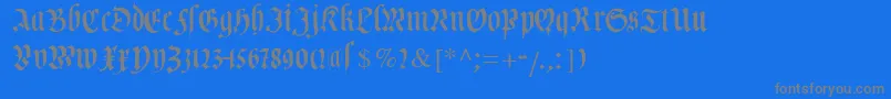 Подробнее о шрифте Cuxhavenfraktur Шрифт Cuxhavenfraktur – серые шрифты на синем фоне