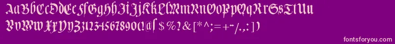 Cuxhavenfraktur Font – Pink Fonts on Purple Background