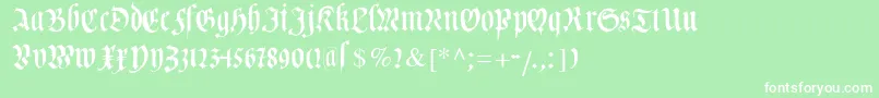 Cuxhavenfraktur Font – White Fonts on Green Background