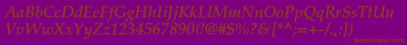 fuente PalatinoltstdMediumitalic – Fuentes Marrones Sobre Fondo Morado