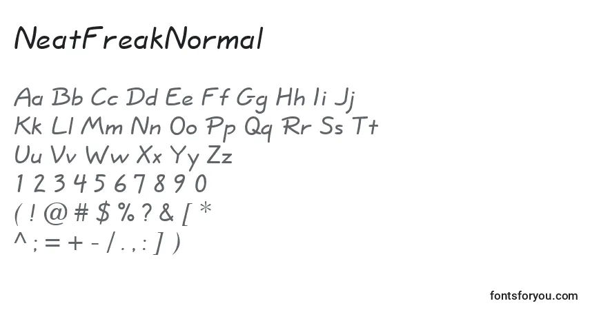 NeatFreakNormal Font – alphabet, numbers, special characters