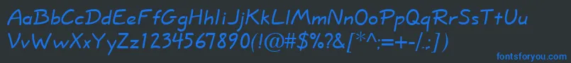 NeatFreakNormal Font – Blue Fonts on Black Background